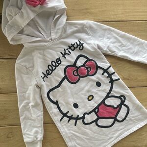 Hello Kitty White Hoodie with Pink Bow